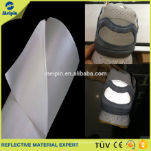 High Luster Silver Reflective PU Leather Material For Sporting Shoes or Bags
